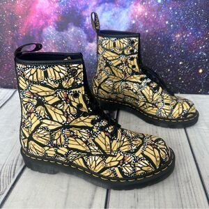 NEW Doc Dr. Martens 1460W Butterfly Print Combat Boots Y2K Womens Sz 8 🥾 39 EU